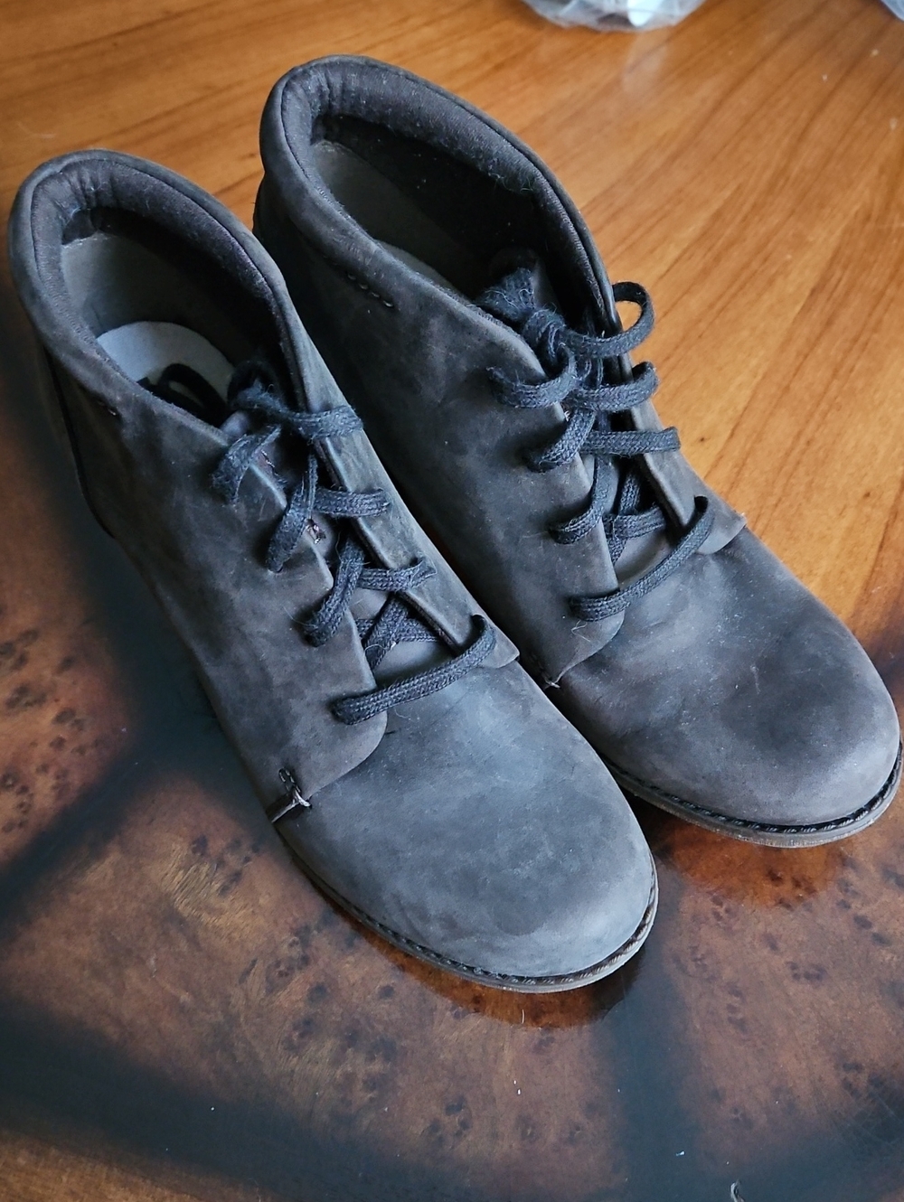 Womens Ankle Booties Taupe Color With 2.5 inch Heels.